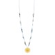 COLLANA LUNGA IN CORDINO CON PERLINE E CIONDOLO SOLE - YY25124C638