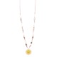 COLLANA LUNGA IN CORDINO CON PERLINE E CIONDOLO SOLE - YY25124C638