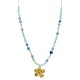 COLLANA LUNGA REGOLABILE CON PIETRE E CIONDOLO FIORE - YY25132C639