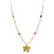 COLLANA LUNGA REGOLABILE CON PIETRE E CIONDOLO FIORE - YY25132C639