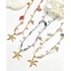 COLLANA LUNGA REGOLABILE CON PERLINE E CIONDOLO STELLA MARINA - YY25132C644