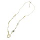 COLLANA LUNGA IN CORDINO CON PERLINE E CIONDOLO CUORE - YY25140C631