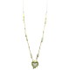 COLLANA LUNGA IN CORDINO CON PERLINE E CIONDOLO CUORE - YY25140C631
