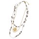 COLLANA LUNGA A TRE FILI CON PIETRE E CIONDOLO SOLE - YY25164C634
