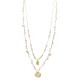 COLLANA LUNGA A DOPPIO FILO CON PERLINE E CIONDOLI MARINI - YY25172C629