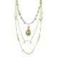 COLLANA LUNGA A TRE FILI CON PIETRE E CIONDOLO SOLE - YY25180C632