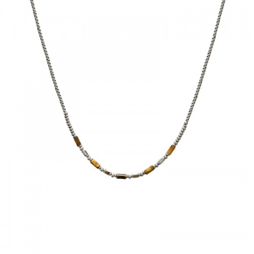COLLANA UOMO CON SFERE E PIETRE - KM241128A963/964/965