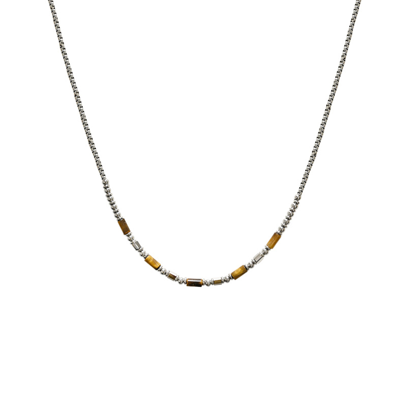COLLANA UOMO CON SFERE E PIETRE - KM241128A963/964/965 COLLANA UOMO CON SFERE E PIETRE - KM241128A963/964/965