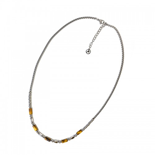 COLLANA UOMO CON SFERE E PIETRE - KM241128A963/964/965