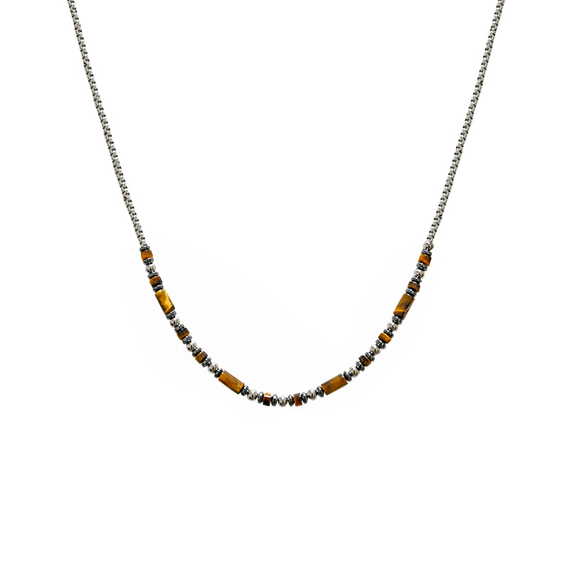 COLLANA UOMO CON SFERE E PIETRE - KM24132A969/970/971