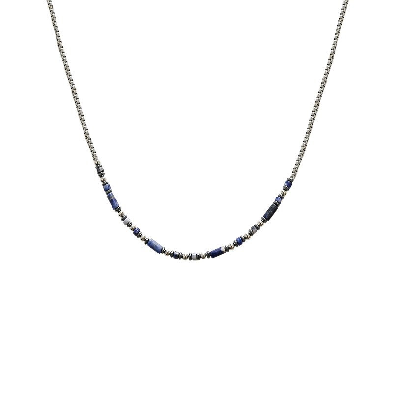 COLLANA UOMO CON SFERE E PIETRE - KM24132A969/970/971