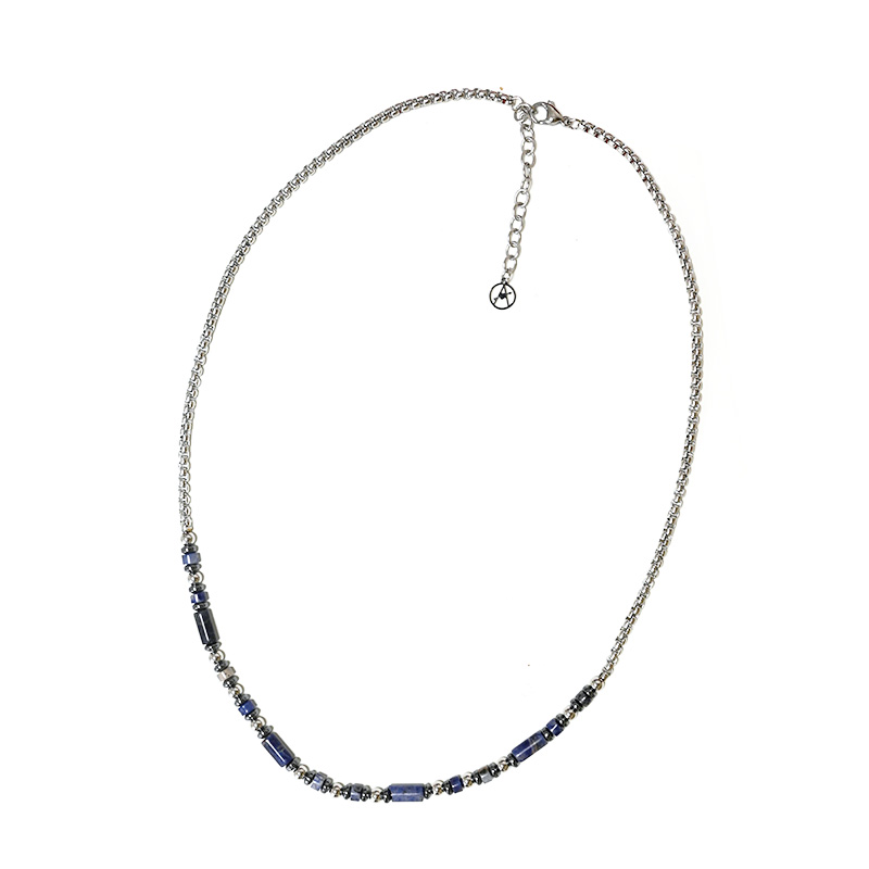 COLLANA UOMO CON SFERE E PIETRE - KM24132A969/970/971