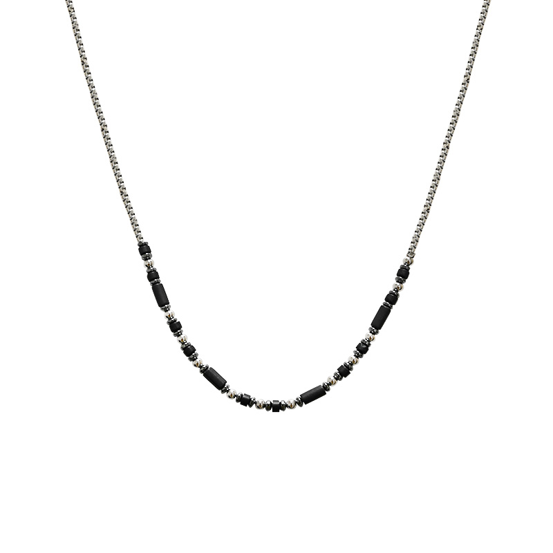 COLLANA UOMO CON SFERE E PIETRE - KM24132A969/970/971