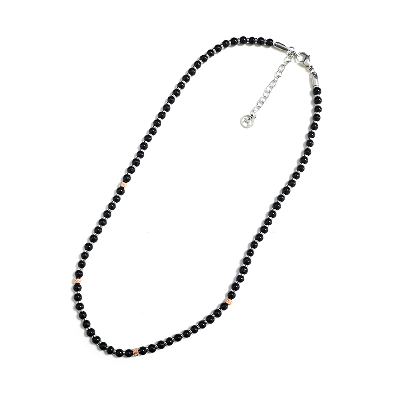 COLLANA UOMO DI PERLINE IN PIETRA - RD23144E197 COLLANA UOMO DI PERLINE IN PIETRA - RD23144E197