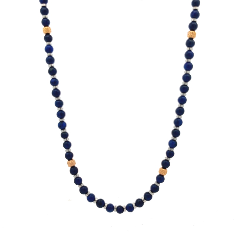 COLLANA UOMO DI PERLINE IN PIETRA - RD23144E197 COLLANA UOMO DI PERLINE IN PIETRA - RD23144E197