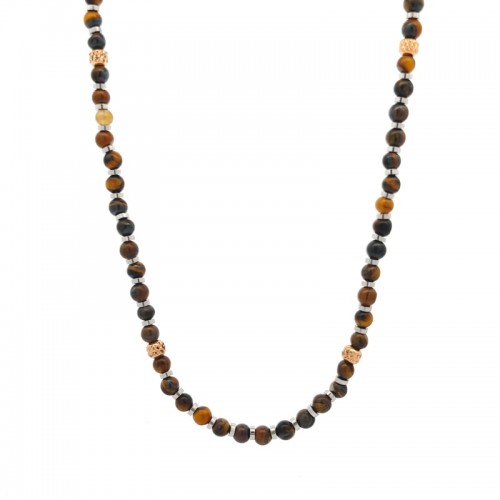 COLLANA UOMO DI PERLINE IN PIETRA - RD23144E197