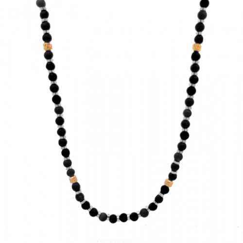 COLLANA UOMO DI PERLINE IN PIETRA - RD23144E197