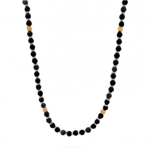 COLLANA UOMO DI PERLINE IN PIETRA - RD23144E197