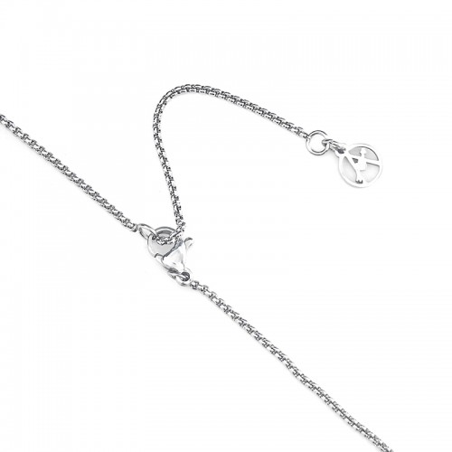 COLLANA UOMO CON CIONDOLO CROCE CON ZIRCONI NERI - RD24108B600