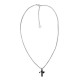 COLLANA UOMO CON CIONDOLO CROCE E ZIRCONE - RD24100A186