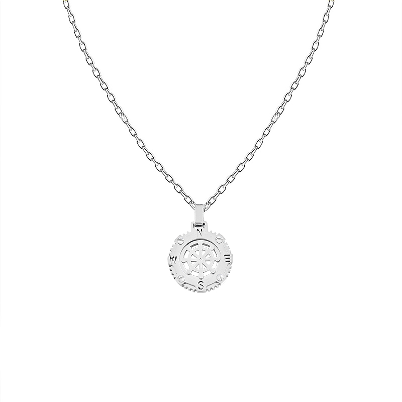 COLLANA UOMO CON CIONDOLO BUSSOLA TIMONE - RD24104B602 COLLANA UOMO CON CIONDOLO BUSSOLA TIMONE - RD24104B602