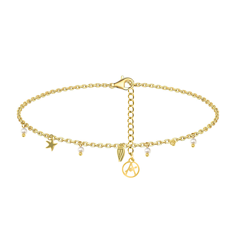 CAVIGLIERA CON CHARMS E PERLE - YC2540B126 CAVIGLIERA CON CHARMS E PERLE - YC2540B126
