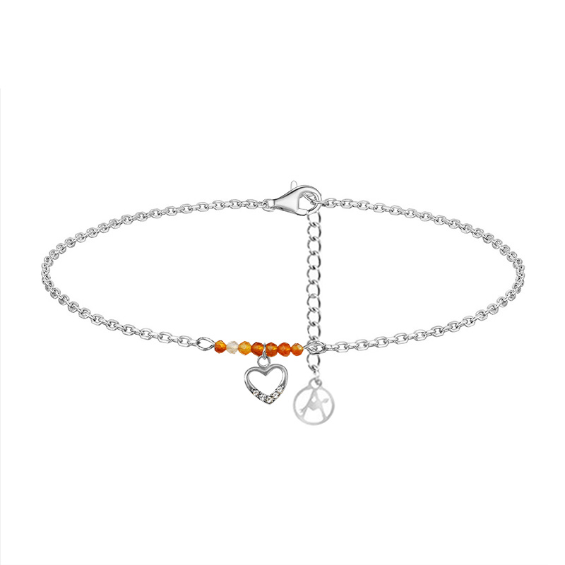 CAVIGLIERA CON CUORE E CRISTALLO - YC2552B123 CAVIGLIERA CON CUORE E CRISTALLO - YC2552B123