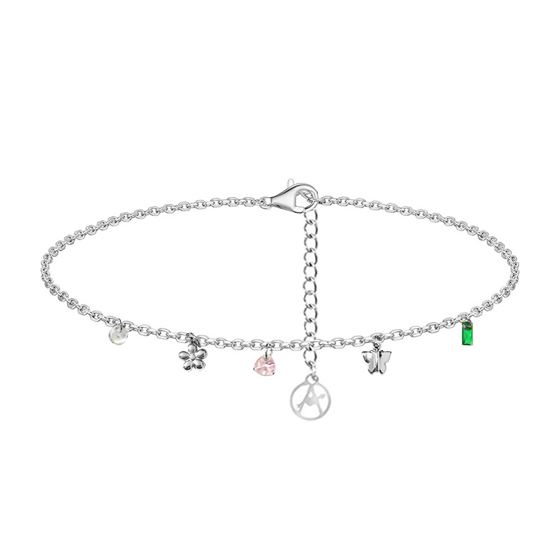 CAVIGLIERA CON FARFALLA E ZIRCONE - YC2552B124 CAVIGLIERA CON FARFALLA E ZIRCONE - YC2552B124