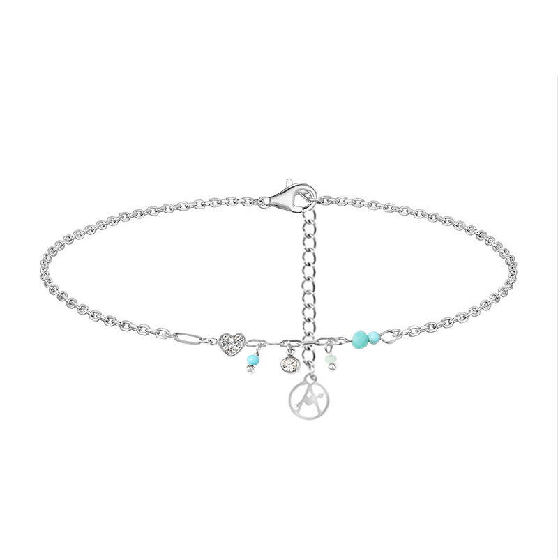 CAVIGLIERA CUORE IN ZIRCONE CON PUNTO LUCE E CRISTALLO - YC2556B122 CAVIGLIERA CUORE IN ZIRCONE CON PUNTO LUCE E CRISTALLO - YC2556B122