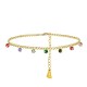 CAVIGLIERA CON SETTE ZIRCONI MULTICOLOR - YY2648C991