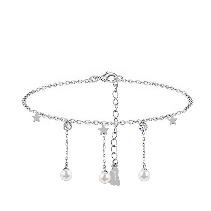 CAVIGLIERA CON STELLE, ZIRCONI E PERLE PENDENTI - YY2648C992