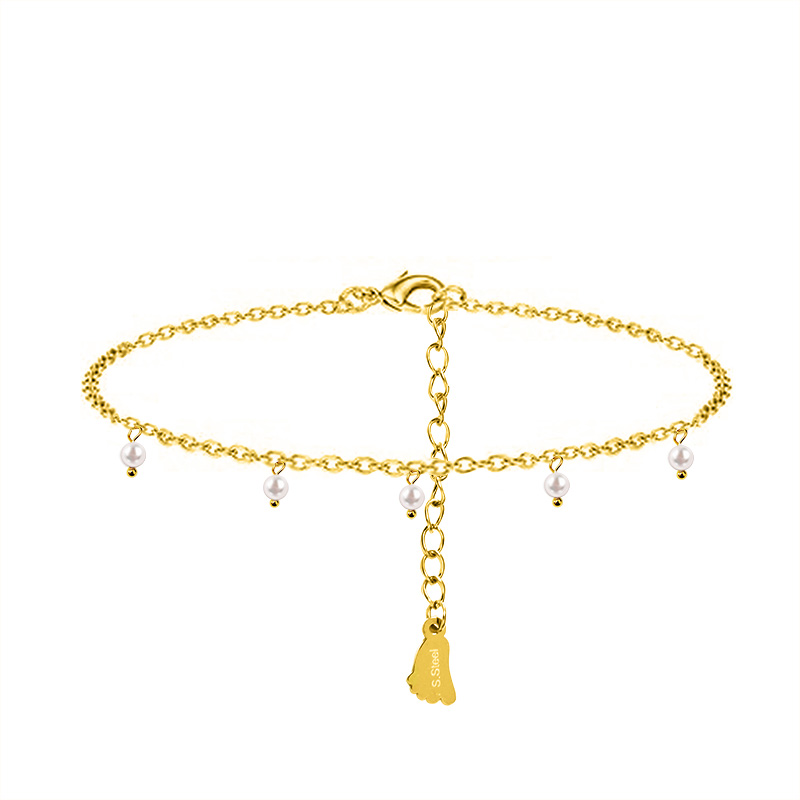 CAVIGLIERA CON CINQUE PERLE PENDENTI - YY2648C996