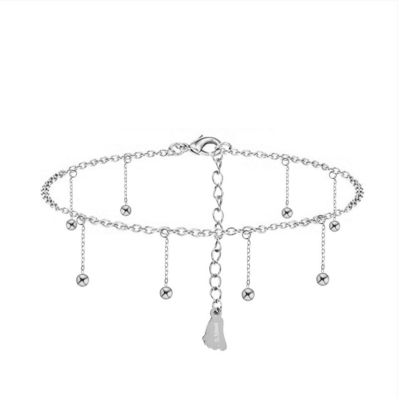 CAVIGLIERA CON CATENINE PENDENTI E SFERE - YY2664C998