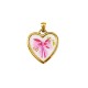 CIONDOLO CUORE CON FIOCCO ROSA - FJ2628D047