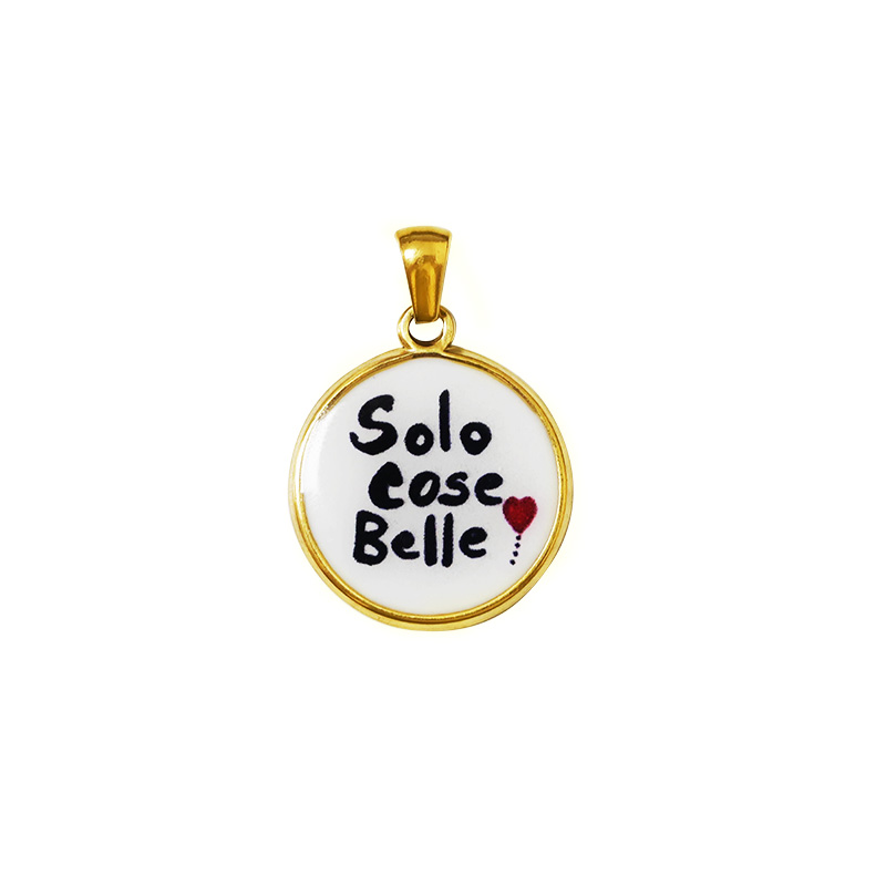 CIONDOLO ROTONDO “Solo Cose Belle” - FJ2628D048