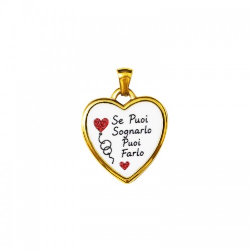 CIONDOLO CUORE “Se Puoi Sognarlo Puoi Farlo” - FJ2628D074