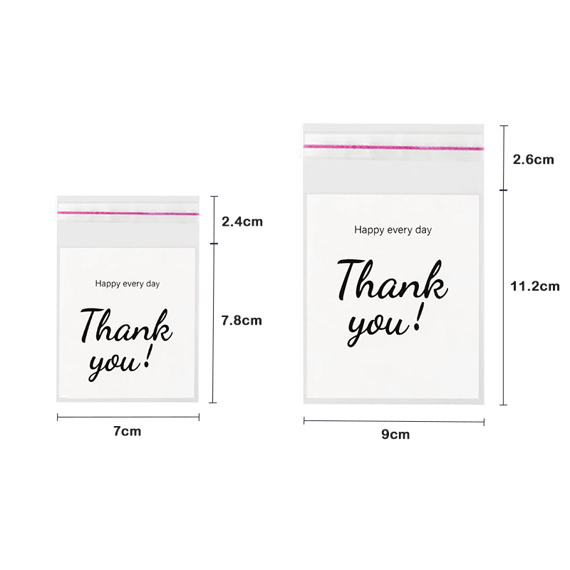 200PZ SACCHETTI REGALO DI RINGRAZIAMENTO IN PLASTICA - FL10034 200PZ SACCHETTI REGALO DI RINGRAZIAMENTO IN PLASTICA - FL10034