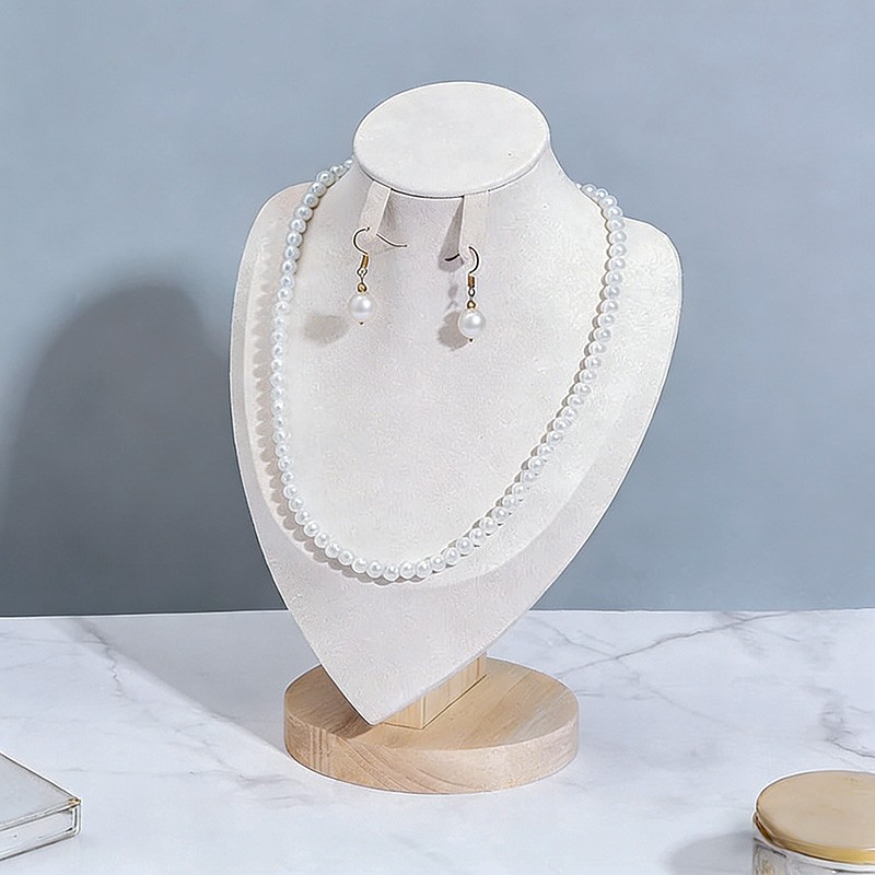 ESPOSITORE PORTA COLLANA/ORECCHINI A BUSTO IN VELLUTO - YP24136B616/B626/B628