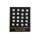 SET DI 20 ORECCHINI A BOTTONE CON ZIRCONIA QUADRATO - BG2072360A69/70/71/72/73/74
