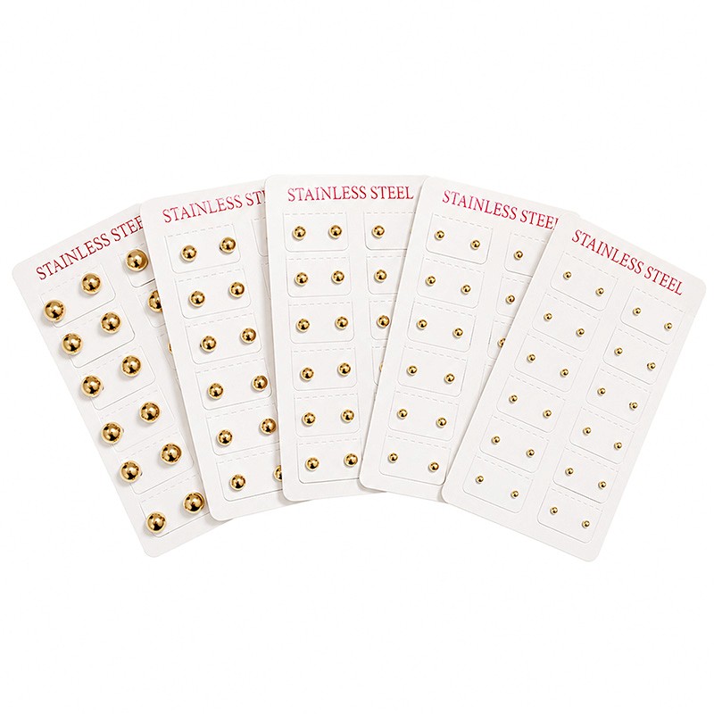 SET DI 24 ORECCHINI A LOBO A SFERA - DA2667C989