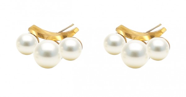 Elli Orecchini A Perno Per Donna, Placcati Oro, Modello Vermeil, Colore Multicolore - 3