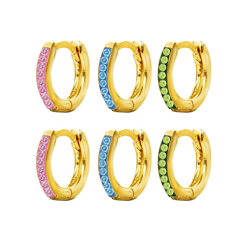 SET DI 6 ORECCHINI CON STRASS - DH2264D728/E269