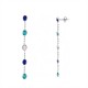 ORECCHINI PENDENTI CON ZIRCONI OVALI COLORATI - FFJ26110C845