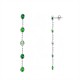 ORECCHINI PENDENTI CON ZIRCONI OVALI COLORATI - FFJ26110C845