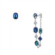 ORECCHINI ASIMMETRICI CON ZIRCONI GEOMETRICI COLORATI - FFJ2663C846