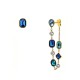 ORECCHINI ASIMMETRICI CON ZIRCONI GEOMETRICI COLORATI - FFJ2663C846