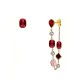 ORECCHINI ASIMMETRICI CON ZIRCONI GEOMETRICI COLORATI - FFJ2663C846