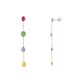 ORECCHINI PENDENTI GEOMETRICI CON ZIRCONI MULTICOLORE - FFJ2672C843