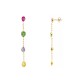 ORECCHINI PENDENTI GEOMETRICI CON ZIRCONI MULTICOLORE - FFJ2672C843