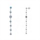 ORECCHINI PENDENTI A CASCATA CON ZIRCONI TONDI COLORATI - FFJ2686C849